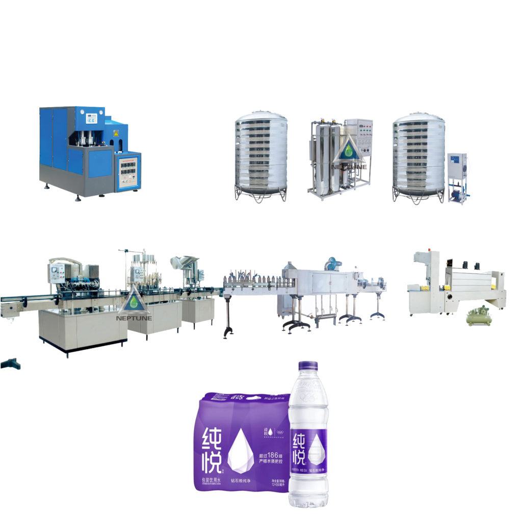 1000BPH small bottle water filling line for 500ml 1liter