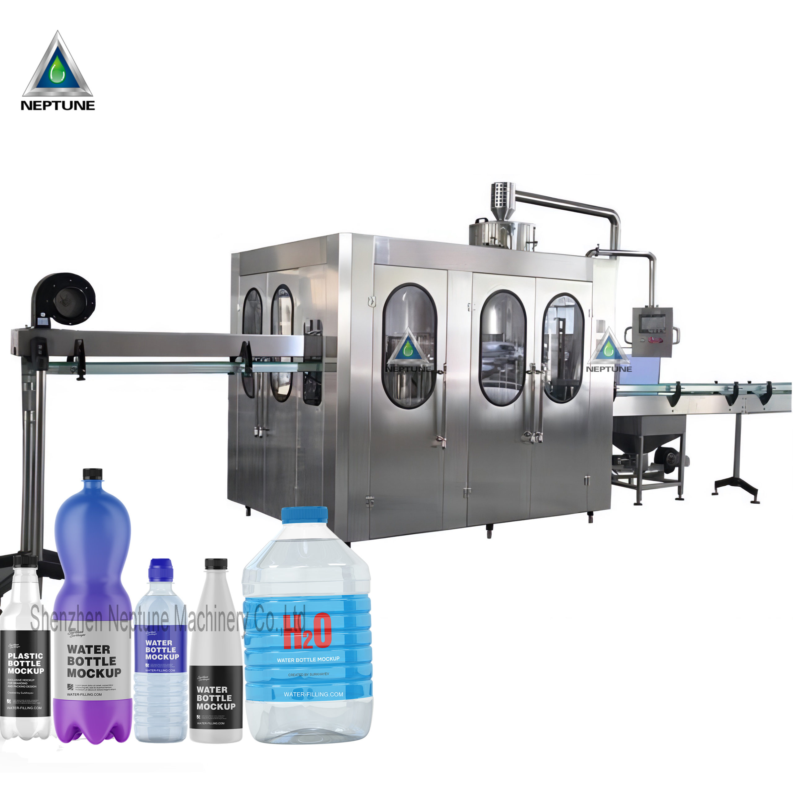 Fast bottled water filling machine for sale. 24psc filling valve , 24psc washing valve and 8 psc capper head. 