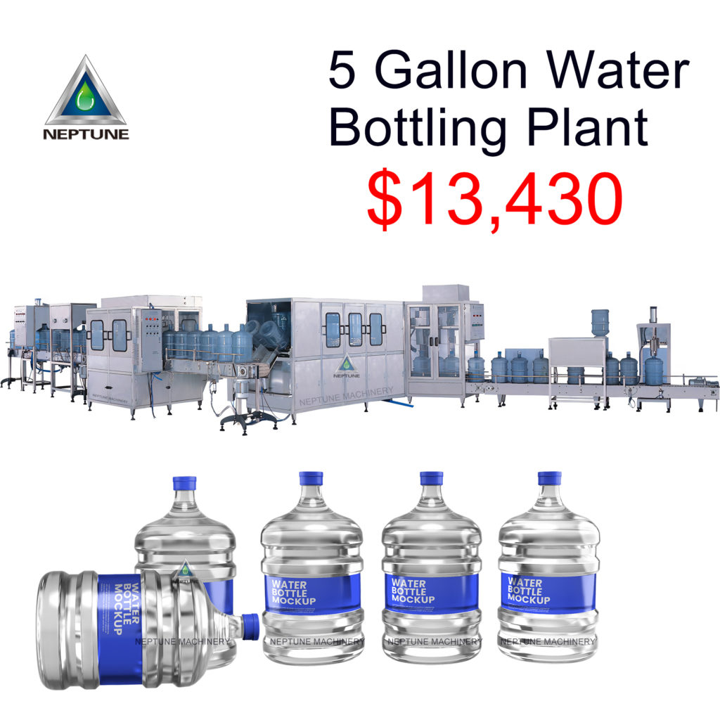 5 Gallon bottled water filling bottling plant 200BPH