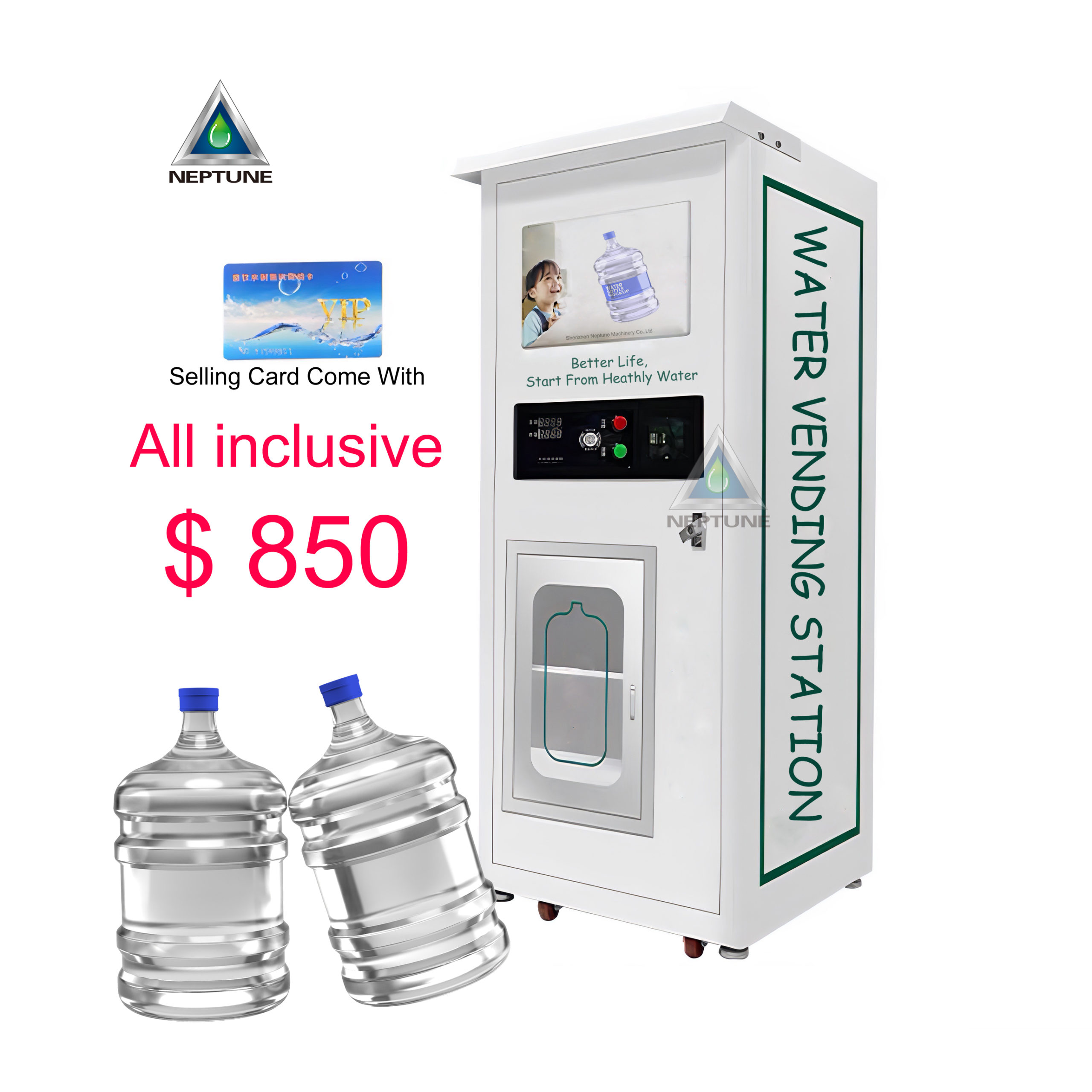 RO water vending machine for coin and IC card payment automatic selling water