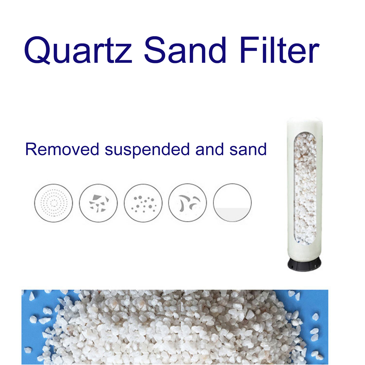 the quartz sand filter for RO water purifier machine
