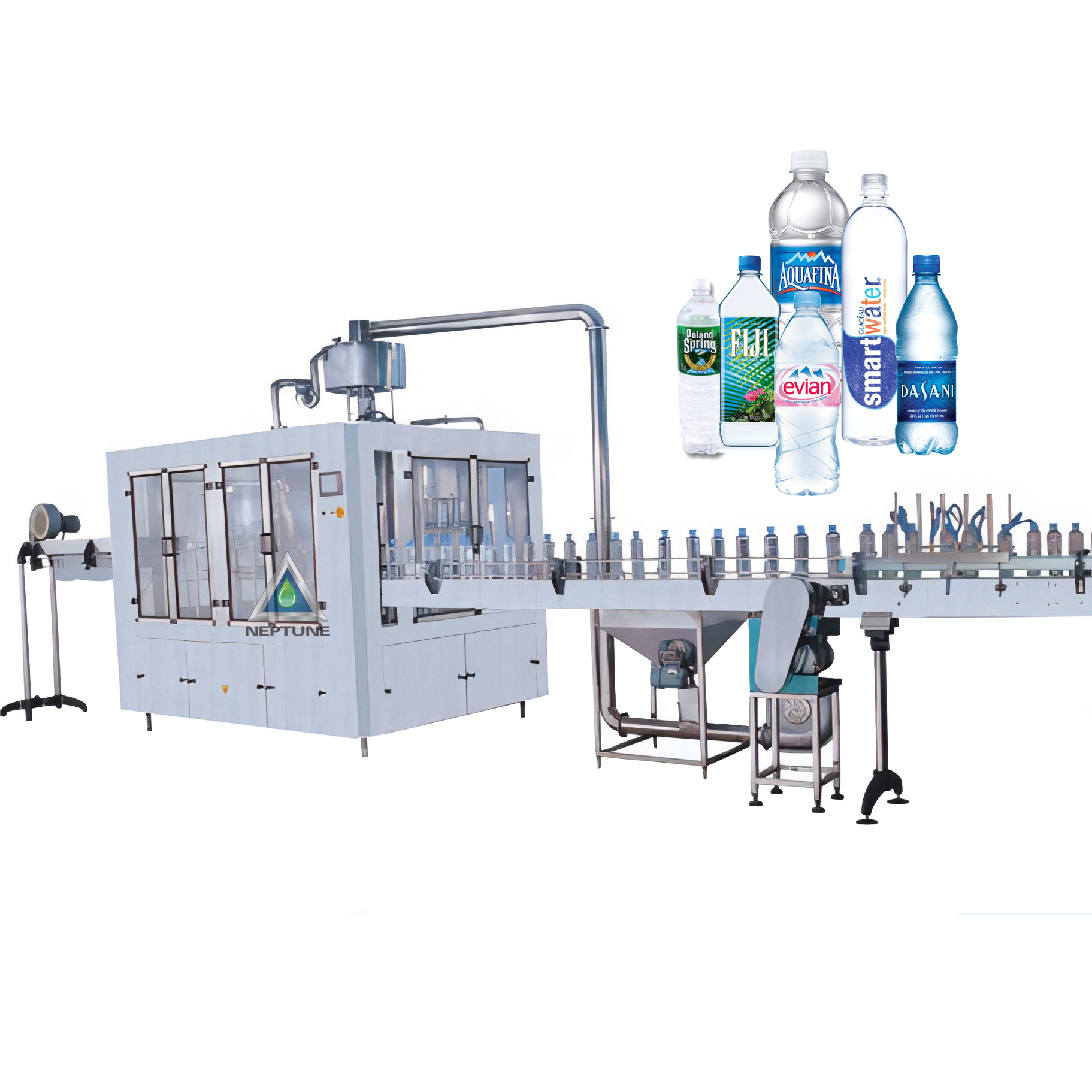 16-12-6 water bottlong machine collect rinser filler and capper in one mono block machine. It is rotary type filling machine. 